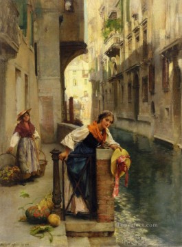 デビッド・ロバーツRA Painting - 島々の果物売り ヴェネツィア 1903年 デヴィッド・ロバーツ